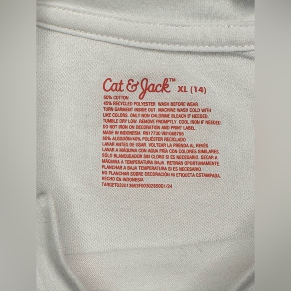 Cat and Jack Girls Size XS (14) Sequin Shirt 4th of July Stars Red Blue White - Picture 5 of 6